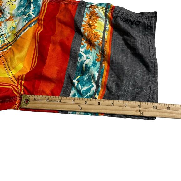 O'Neill Mens Size 28 Boardshorts Swim Surf Trunks Beach Floral Sunset Hawaiian - Picture 11 of 12